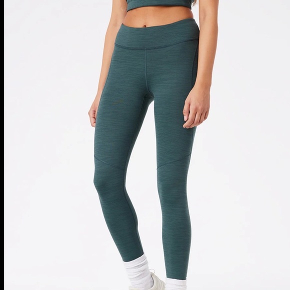 Outdoor Voices TechSweat Evergreen Heathered Leggings Size XS 7/8 Athleisure - Picture 1 of 10